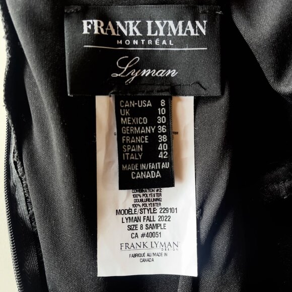 NEW Frank Lyman Long Black Dress/Jumpsuit - Picture 6 of 10